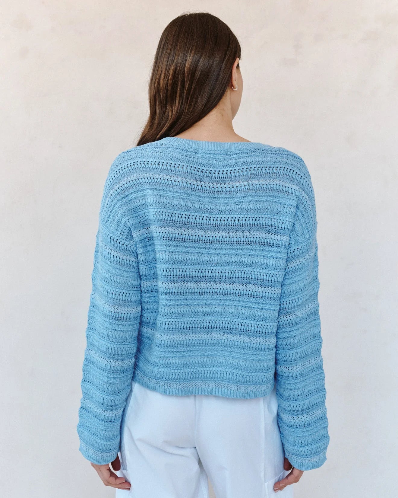 Textured Crew Neck Sweater - Clothes Horse