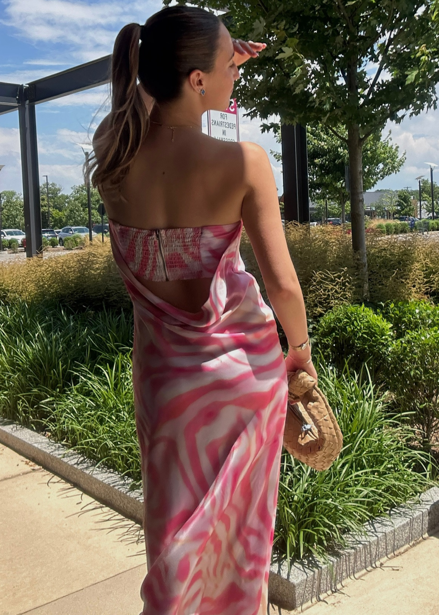 Talia Maxi Dress XS / PINK/IVORY Talia Maxi Dress XS / PINK/IVORY